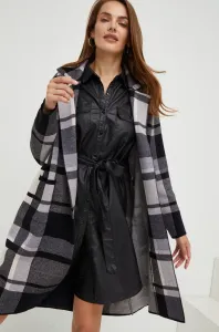 Kabát Answear Lab dámský, černá barva, přechodný, bez zapínání #2038210
