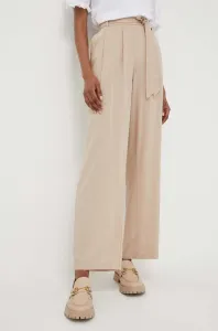 Kalhoty Answear Lab dámské, béžová barva, jednoduché, high waist #5163855