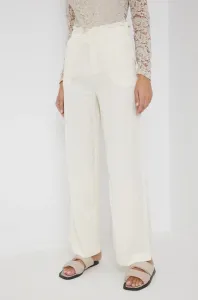 Kalhoty Answear Lab dámské, béžová barva, široké, high waist #5796280