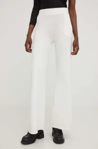 Kalhoty Answear Lab dámské, béžová barva, široké, high waist #6178928