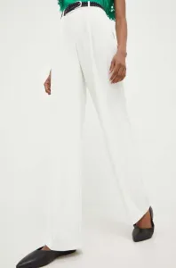 Kalhoty Answear Lab dámské, bílá barva, jednoduché, high waist #5252651