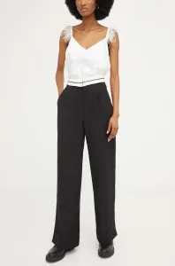 Kalhoty Answear Lab dámské, černá barva, jednoduché, high waist #5342787