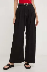 Kalhoty Answear Lab dámské, černá barva, jednoduché, high waist #5253671