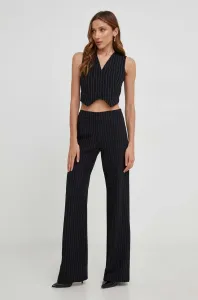 Kalhoty Answear Lab dámské, černá barva, jednoduché, high waist #6048940