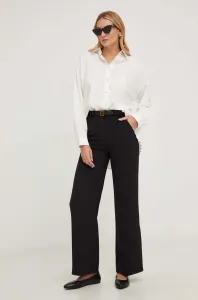 Kalhoty Answear Lab dámské, černá barva, jednoduché, high waist #6056478