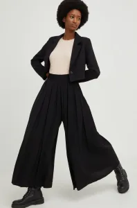 Kalhoty Answear Lab dámské, černá barva, široké, high waist #3433157