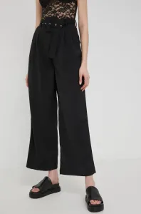 Kalhoty Answear Lab dámské, černá barva, střih culottes, high waist #4699200