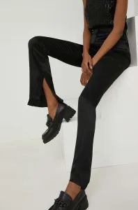 Kalhoty Answear Lab dámské, černá barva, zvony, high waist #4302614