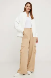 Kalhoty Answear Lab dámské, hnědá barva, široké, high waist #5253672