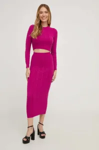 Komplet - svetr a sukně Answear Lab růžová barva