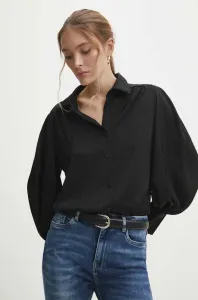 Košile Answear Lab dámská, černá barva, regular, s klasickým límcem #6056159