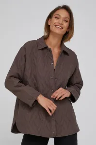 Košile Answear Lab dámská, hnědá barva, relaxed, s klasickým límcem