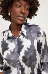 Košile Answear Lab dámská, šedá barva, relaxed, s klasickým límcem #6120741