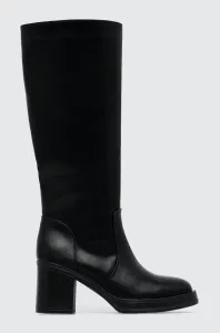 Kozačky Answear Lab dámské, černá barva, na podpatku, lehce zateplené #6056165