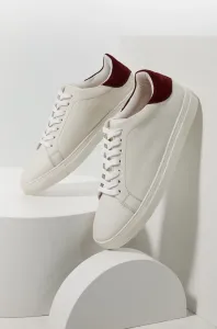 Kožené boty Answear Lab bílá barva