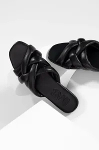 Kožené pantofle Answear Lab dámské, černá barva #1996442