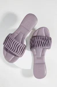 Kožené pantofle Answear Lab dámské, fialová barva #1990425