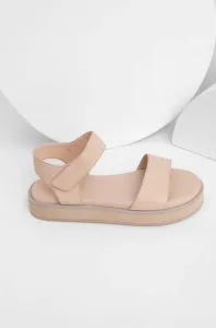 Kožené sandály Answear Lab dámské, béžová barva #5144635