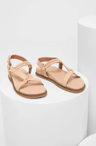 Kožené sandály Answear Lab dámské, béžová barva #5161565