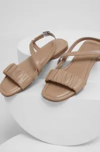 Kožené sandály Answear Lab dámské, béžová barva #5310083