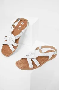 Kožené sandály Answear Lab Dámské, bílá barva #4736363