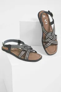 Kožené sandály Answear Lab dámské, černá barva #4825504