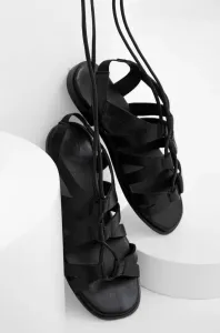 Kožené sandály Answear Lab dámské, černá barva #5151434