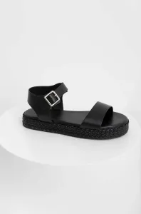 Kožené sandály Answear Lab dámské, černá barva #4947767