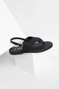 Kožené sandály Answear Lab dámské, černá barva #4947777
