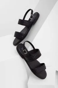 Kožené sandály Answear Lab dámské, černá barva #5821076