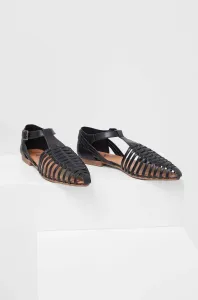 Kožené sandály Answear Lab dámské, černá barva #5161555