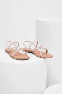 Kožené sandály Answear Lab dámské, růžová barva #5161558