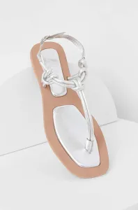 Kožené sandály Answear Lab Dámské, stříbrná barva #5797317