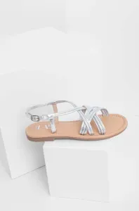 Kožené sandály Answear Lab dámské, stříbrná barva #4947753