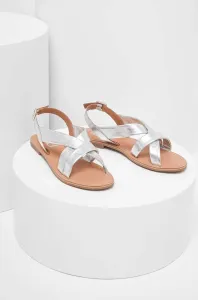 Kožené sandály Answear Lab dámské, stříbrná barva #5161553