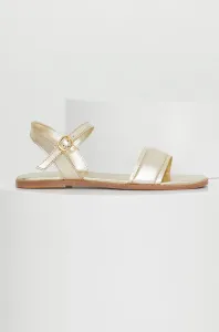 Kožené sandály Answear Lab Dámské, zlatá barva #5677297