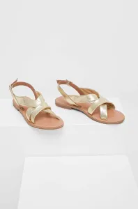 Kožené sandály Answear Lab dámské, zlatá barva #6068345