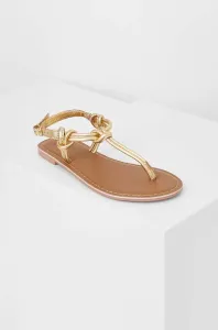 Kožené sandály Answear Lab Dámské, zlatá barva #5862150