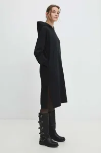 Mikina Answear Lab dámská, černá barva, s kapucí, hladká #6121264