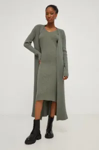 Šaty a svetr Answear Lab zelená barva #5971991