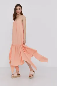 Šaty Answear Lab oranžová barva, midi, áčkové