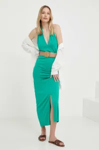 Šaty Answear Lab zelená barva, maxi #5164390