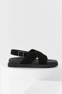 Semišové sandály Answear Lab dámské, černá barva #4991689