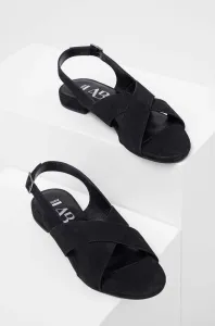 Semišové sandály Answear Lab dámské, černá barva #5161559