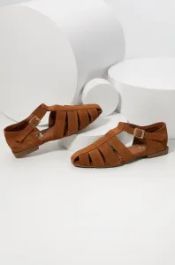 Semišové sandály Answear Lab dámské, hnědá barva