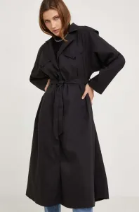 Trench kabát Answear Lab dámský, černá barva, přechodný #5254078