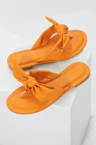 Žabky Answear Lab dámské, oranžová barva, na plochém podpatku