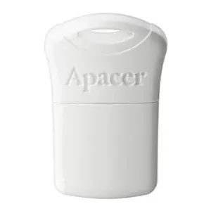 Apacer USB flash disk, USB 2.0, 64GB, AH116, bílý, AP64GAH116W-1, USB A, s krytkou