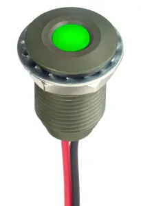 Apem Q10F5Agxxg02E Led Panel Indicator, Green, 10Mm, 2.2V