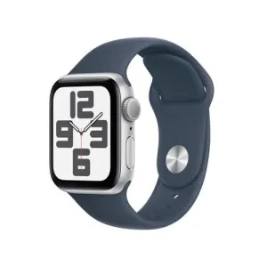 Apple Watch SE (2023) Cellular 40mm sportovní silikonový řemínek bouřkově modrý S/M